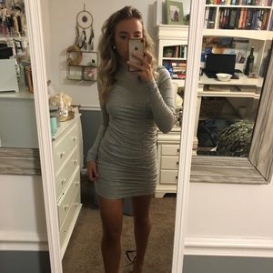 Grey cinched bodycon from ASOS